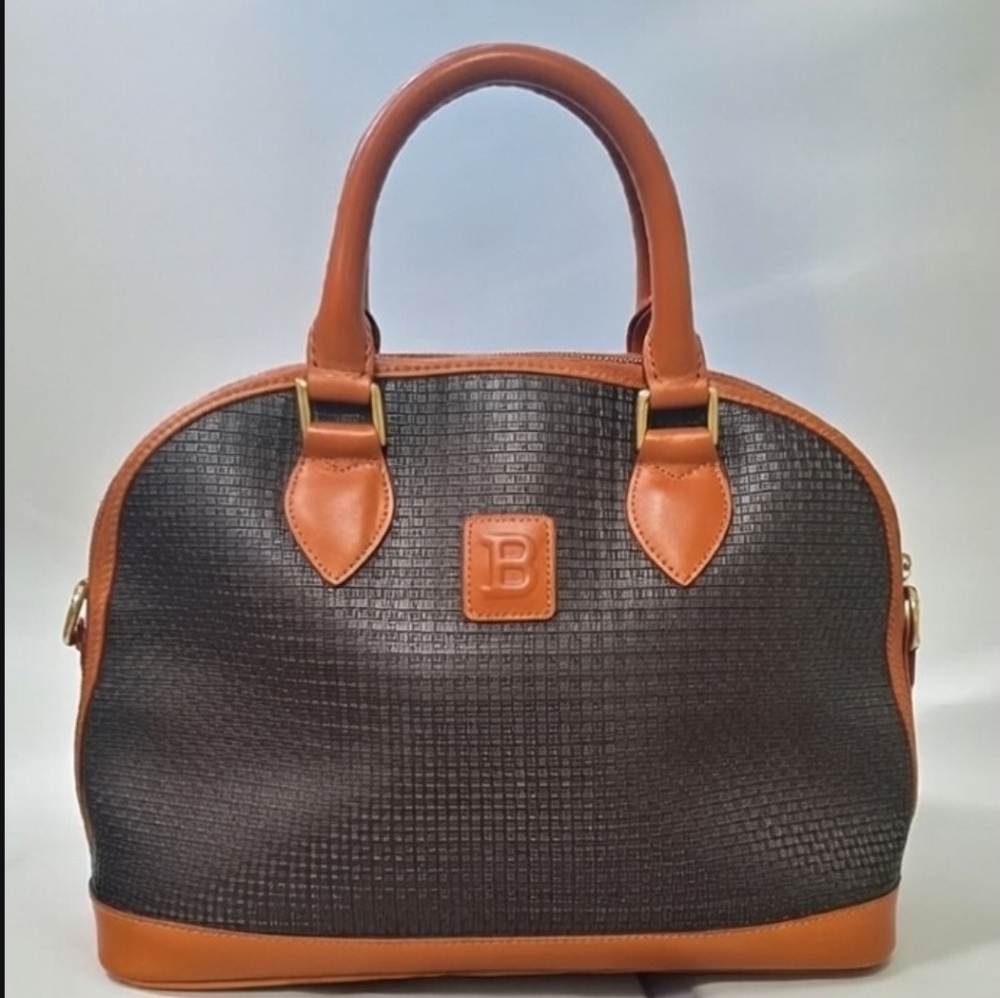 Bally Black and Brown Handbag Purse